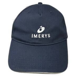 Myrtle Beach Imerys Logo 5 Panel Hat Blue One Size Adjustable Slideback Strap